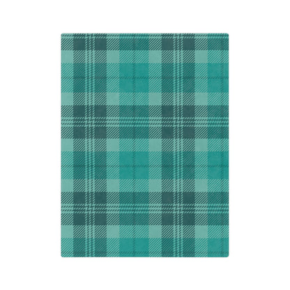 Green Plaid Throw Blanket, Check Fleece Blanket, Minky Blanket Adult, Velveteen, Cute Plush Blanket