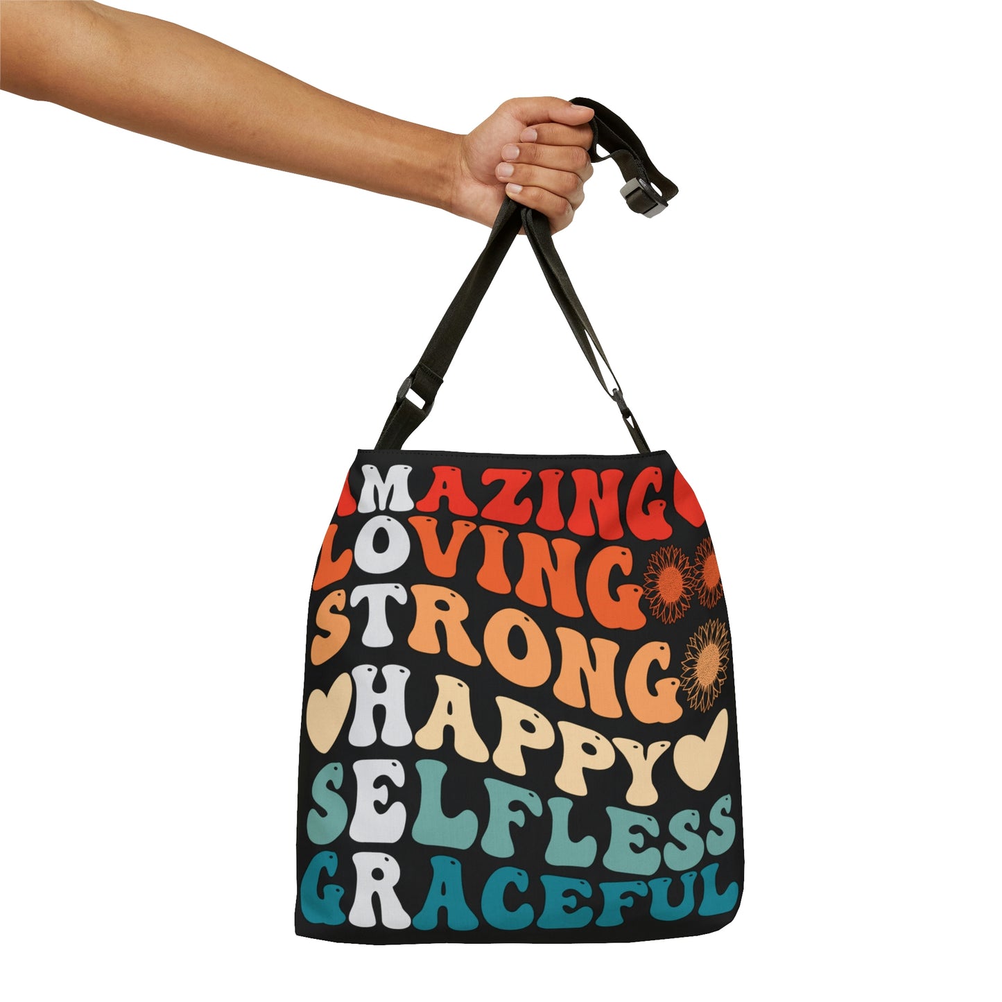 Mother's Definition Tote Bag, Mother's Day Gift, Adjustable Zippered Tote Bag With Pockets, Weekend Overnight Canvas Bag