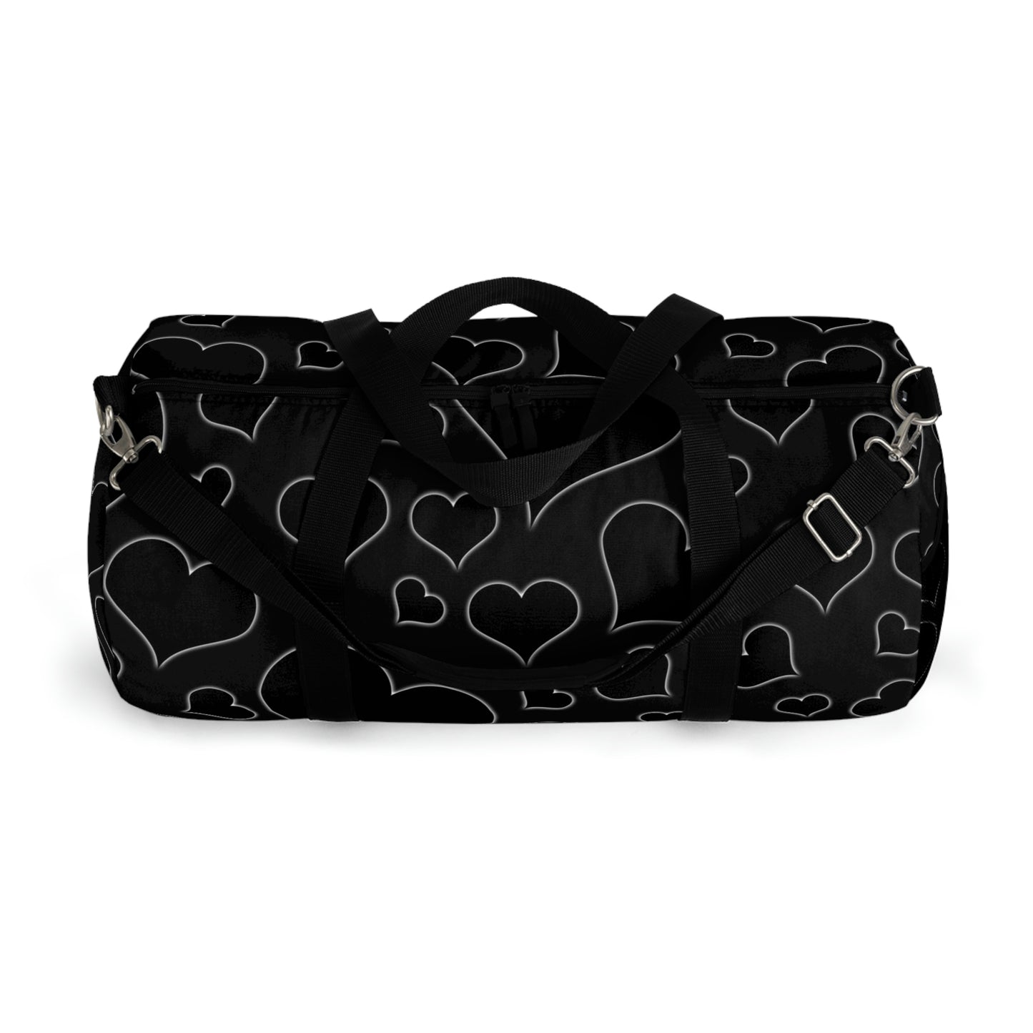 Black Hearts Duffle Bag, Goth Duffle Bag, Weekender Duffle Bag, Carry on