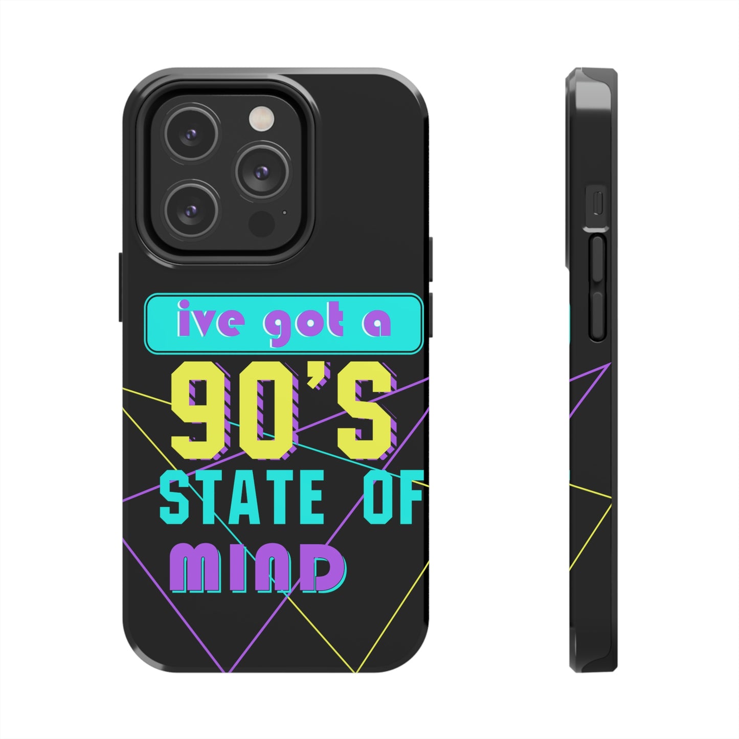 90's State of Mind Cell Phone Case, Tough Phone Cases, Y2k Protective Case