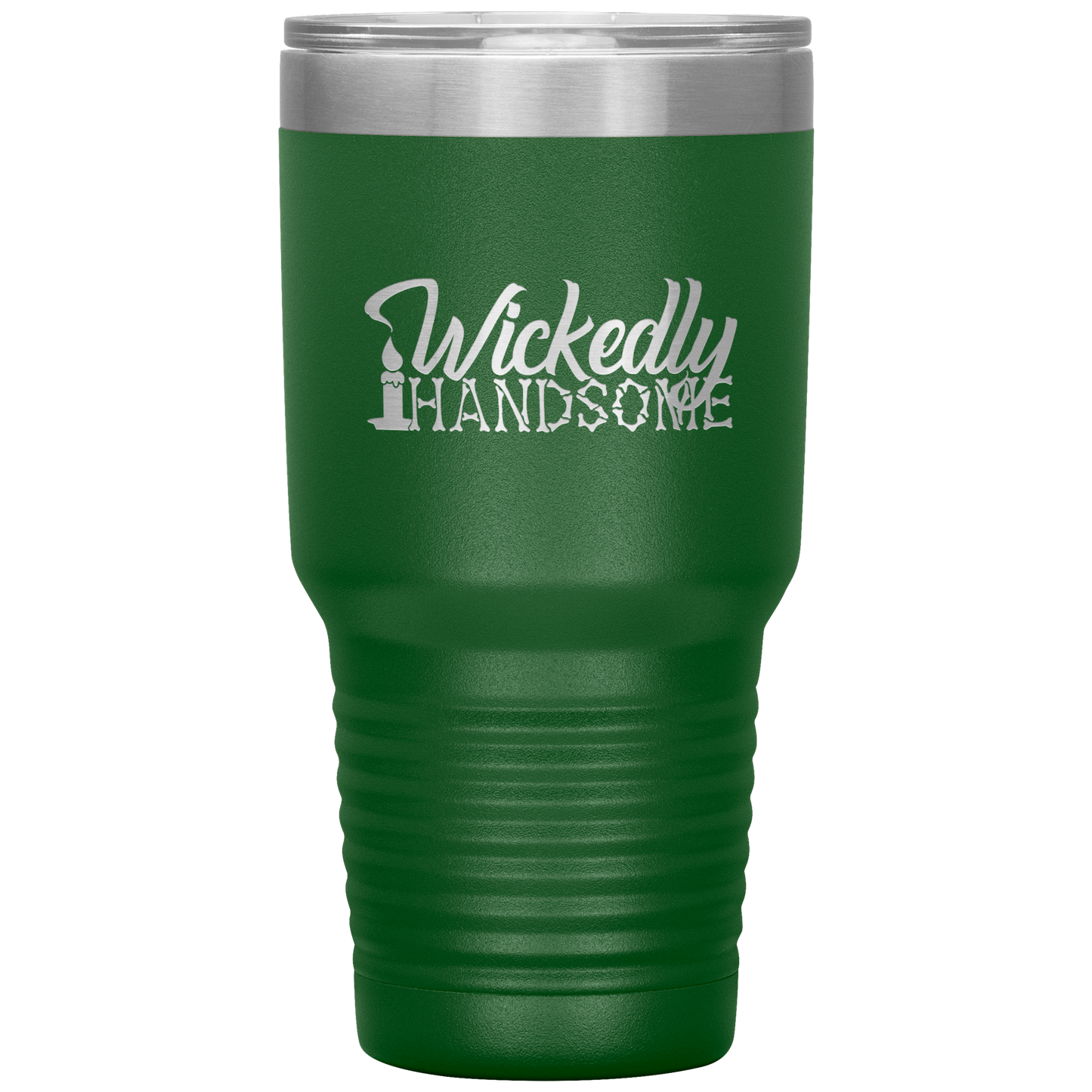Halloween Tumbler Wickedly Handsome Funny Tumbler 30 oz Insulated Tumbler Mug Cup Gift