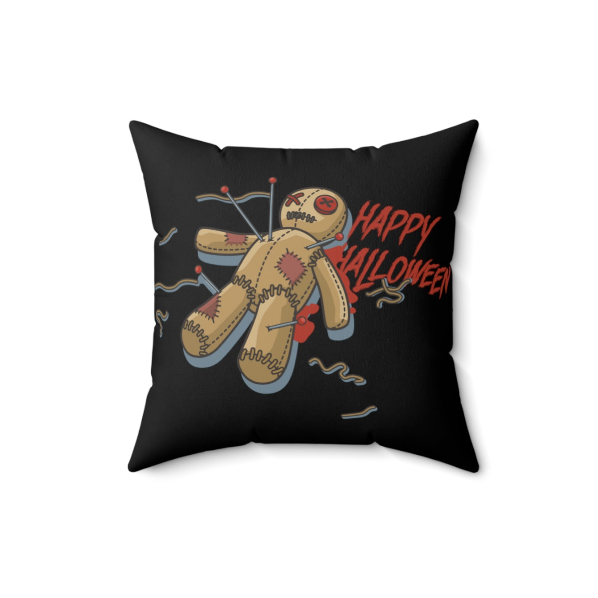 Happy Halloween Goth Fall Autumn Throw Pillow Covers, Decorative Accent Couch Pillow, Spun Polyester Square
