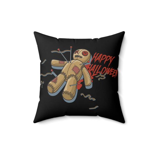 Happy Halloween Goth Fall Autumn Throw Pillow Covers, Decorative Accent Couch Pillow, Spun Polyester Square