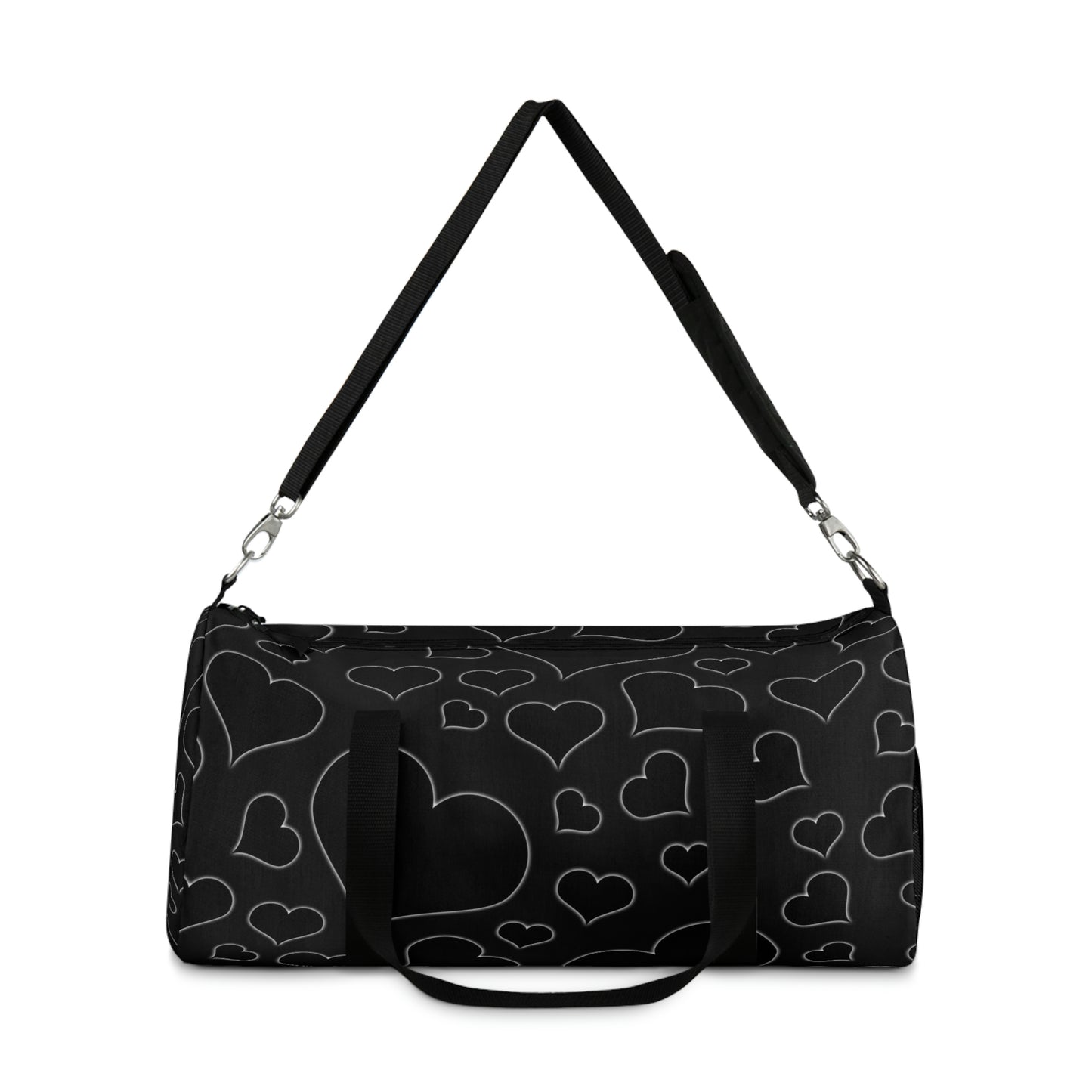 Black Hearts Duffle Bag, Goth Duffle Bag, Weekender Duffle Bag, Carry on