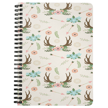 BoHo Notebook Journal DayBook Diary Spiraled Lined Notebook Custom Journal Daily Writing Tablet