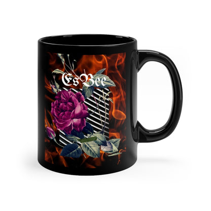 rose abstract coffee mug goth