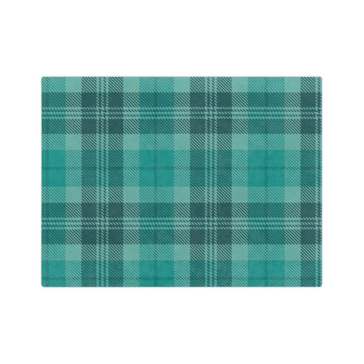 Green Plaid Throw Blanket, Check Fleece Blanket, Minky Blanket Adult, Velveteen, Cute Plush Blanket