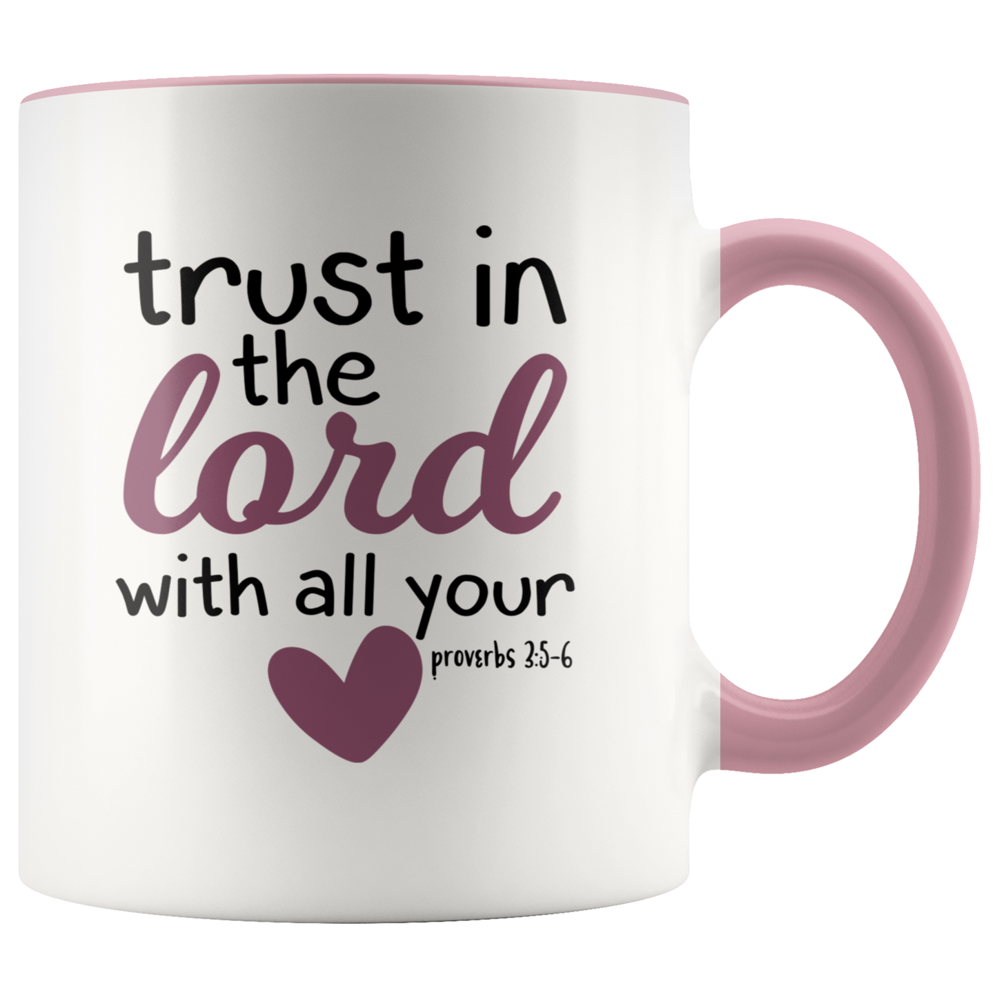 Christian coffee mug gift Trust in the Lord Religious mug Inspirational Faith quote cup