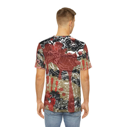 Y2k Grunge Abstract Graphic Tee Streetwear Men's Polyester Tee (AOP)