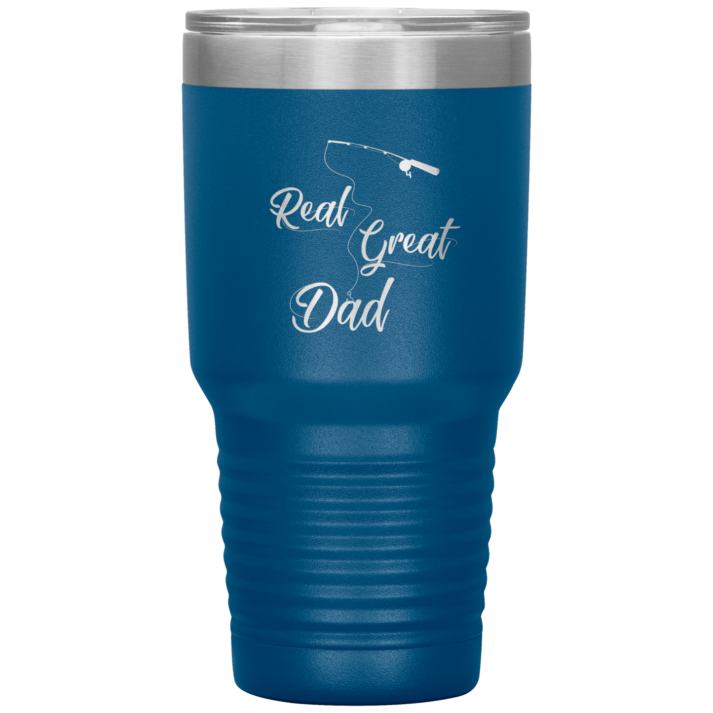 Fishing Tumbler Cup for Dad, Real Great Dad Tumbler Gift for Papa Dad Daddy Grandpa Father's Day Gift