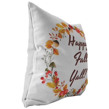 Fall Throw Pillow Cover Home Decor Couch Accent Decorative Pillow Happy Fall Yall!