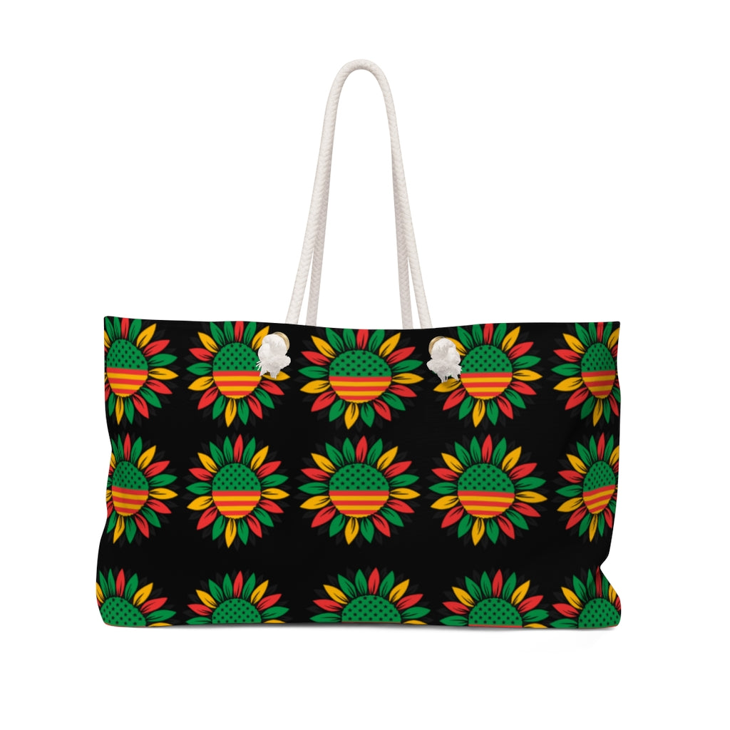 African Fabric Tote Bag Weekender Bag, Juneteenth Gift, Overnight Travel Bag,,