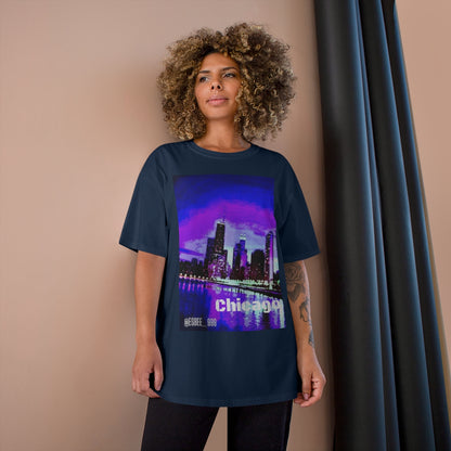 Chicago Skyline Graphic Tee Shirt Crewneck Streetwear Men Women Champion Shirt
