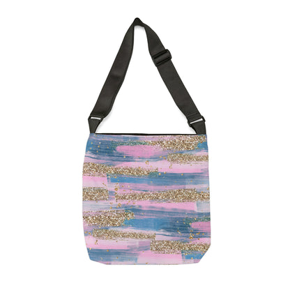 Glitter Weekender Bag for Women, Glitter Tote Bag, Adjustable Zippered Tote Bag With Pockets, Tote Bag Canvas
