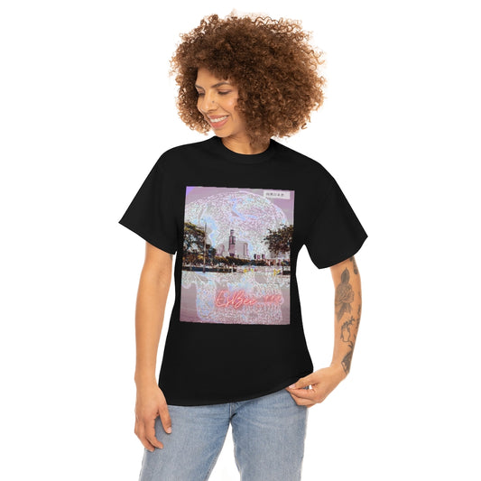 abstract skull graphic tee