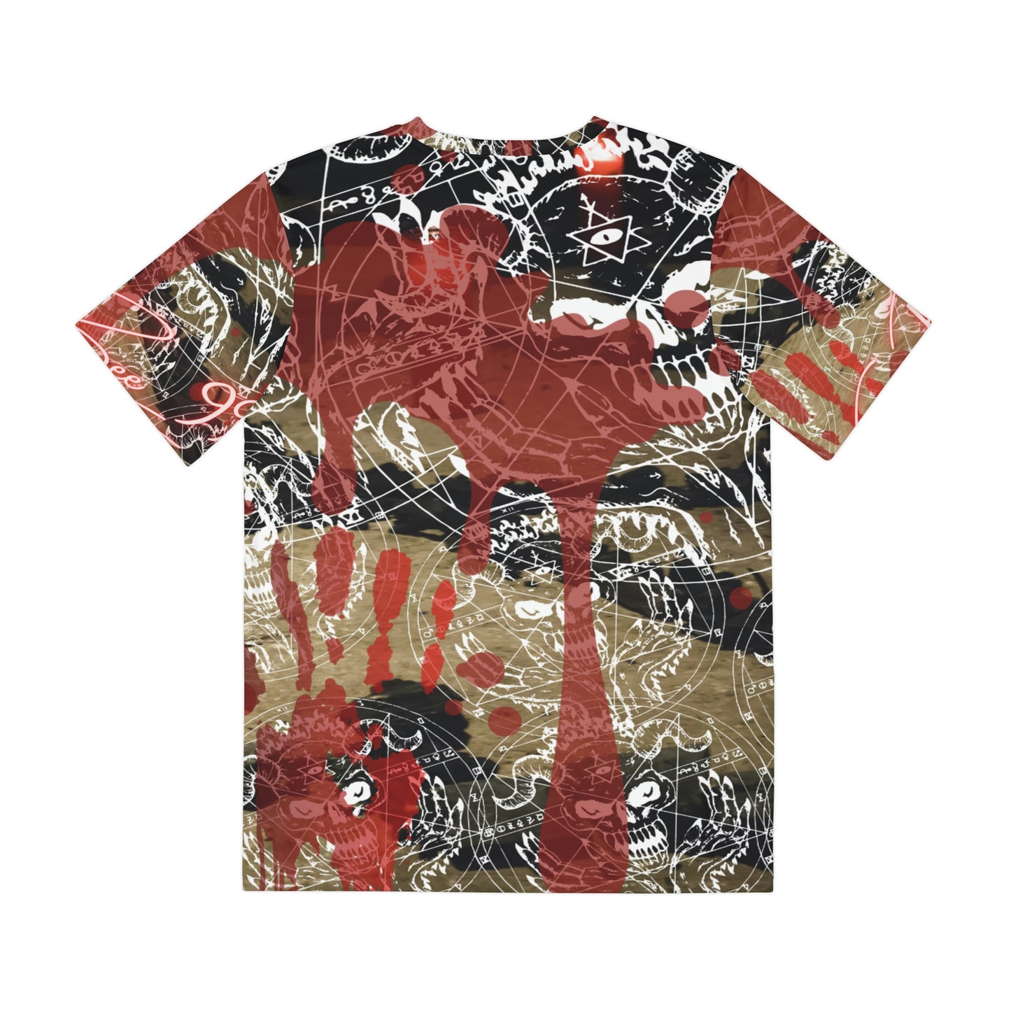 Y2k Grunge Abstract Graphic Tee Streetwear Men's Polyester Tee (AOP)