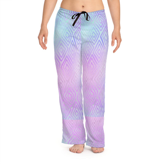 Women's Tie Dye Pajama Pants Loungewear, Cute Lounge Pants Holiday (AOP)