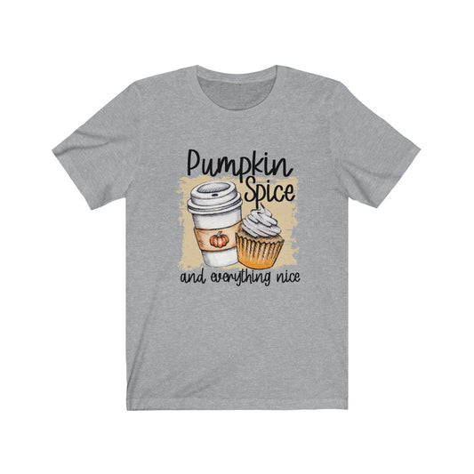 Pumpkin Spice Shirt, Fall Cute Crewneck Graphic Tee Shirt