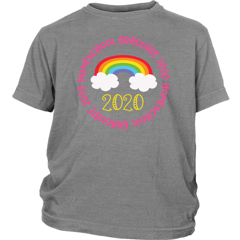 Homeschool Graduate Kids T-Shirt Graphic Tee For Boys Girls Quarantine 2020 Shirt
