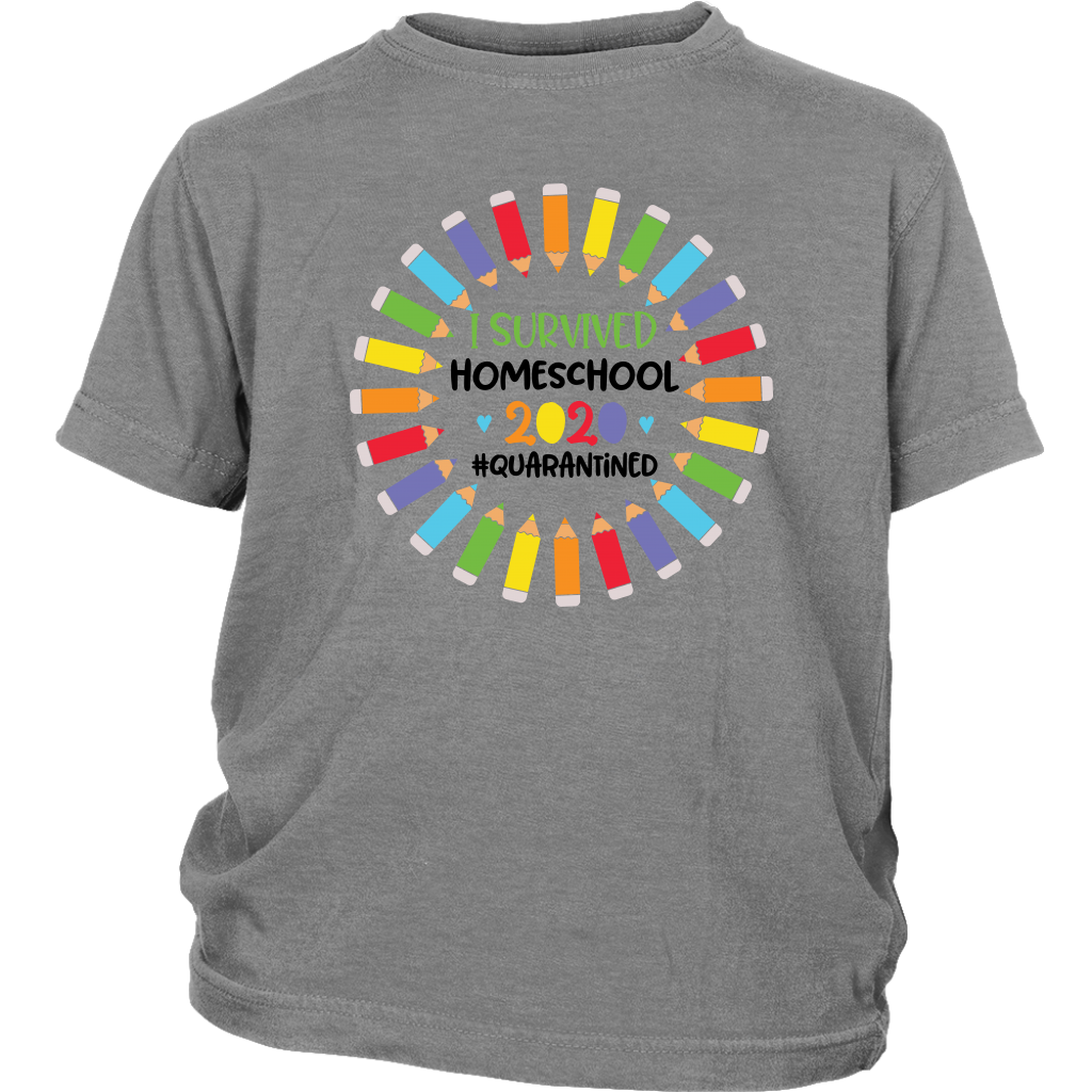 Homeschool Graduate Kids T-Shirt Graphic Tee For Boys Girls Quarantine 2020 Shirt
