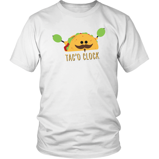 Taco T-Shirt Funny Taco Tee Shirt Men Women Taco Clock Graphic Tee