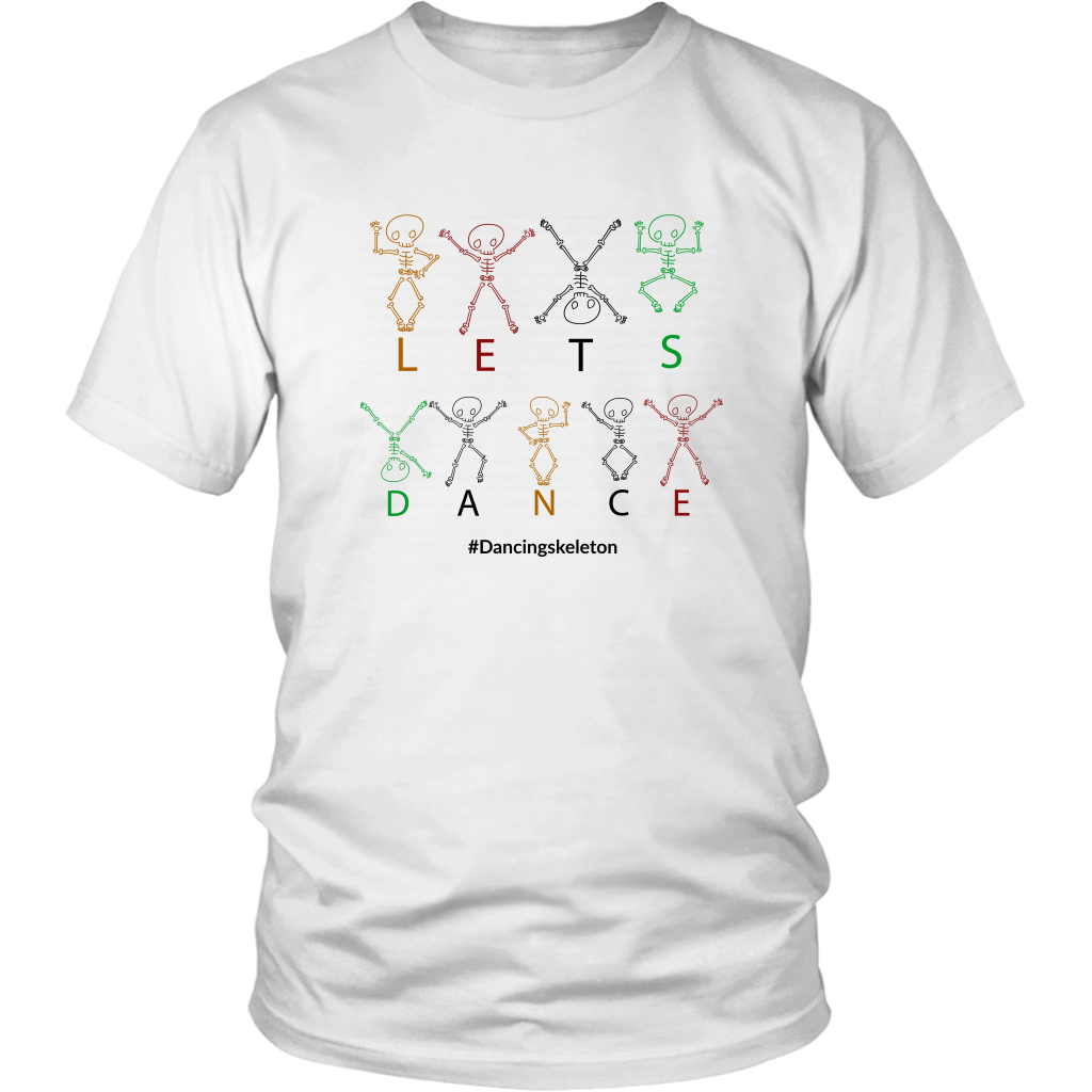 Dancing Skeleton Tee Shirt Halloween T-Shirt Funny Graphic Tee Men Women