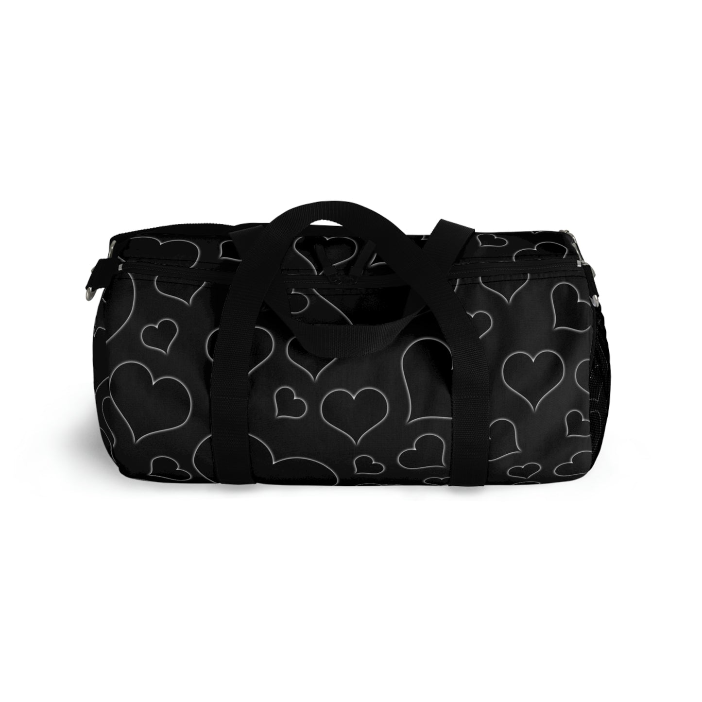 Black Hearts Duffle Bag, Goth Duffle Bag, Weekender Duffle Bag, Carry on