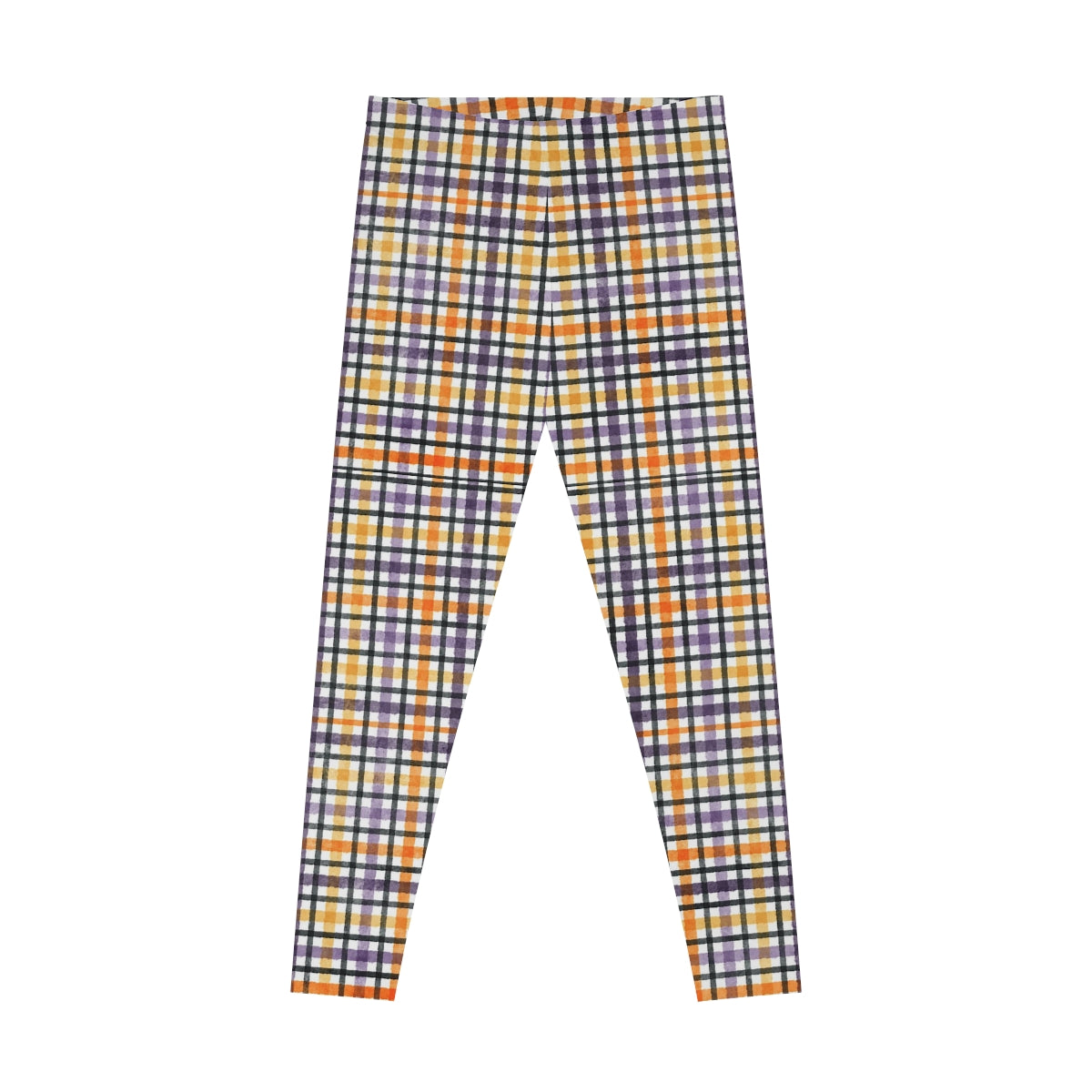 Ladies Trendy Plaid Check Stretchy Leggings Yoga Gym Streetwear