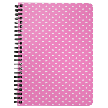 Pink Star Notebook Journal Gift for Her Custom Diary Daily Spiral Notebook Journal