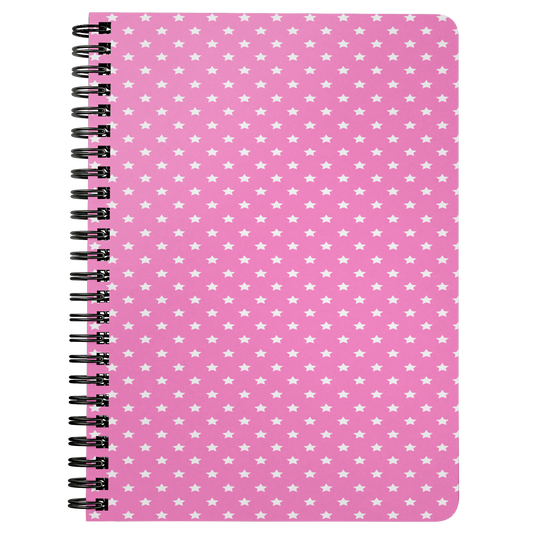 Pink Star Notebook Journal Gift for Her Custom Diary Daily Spiral Notebook Journal