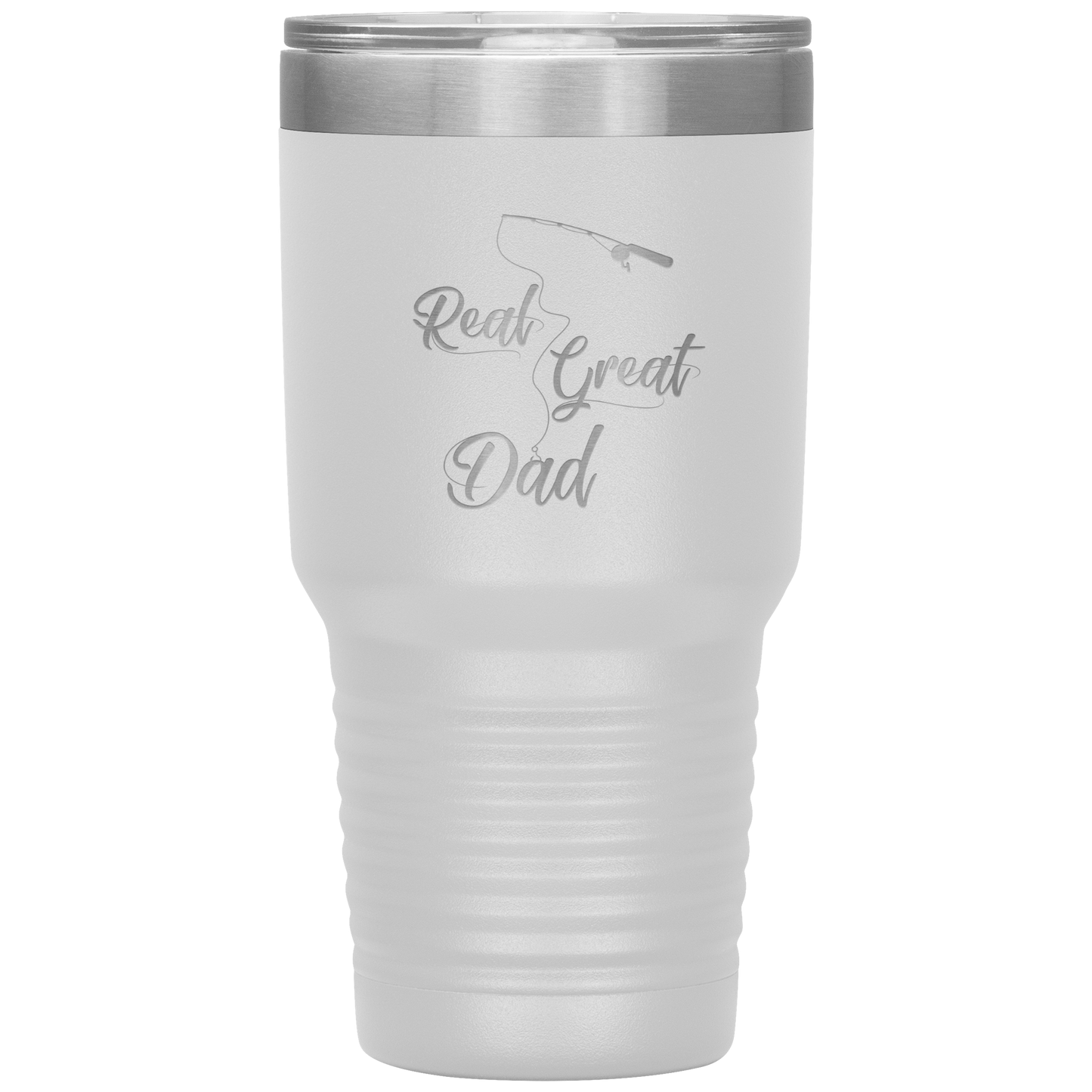 Fishing Tumbler Cup for Dad, Real Great Dad Tumbler Gift for Papa Dad Daddy Grandpa Father's Day Gift