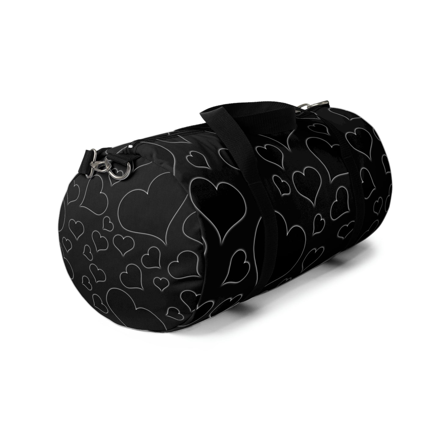 Black Hearts Duffle Bag, Goth Duffle Bag, Weekender Duffle Bag, Carry on