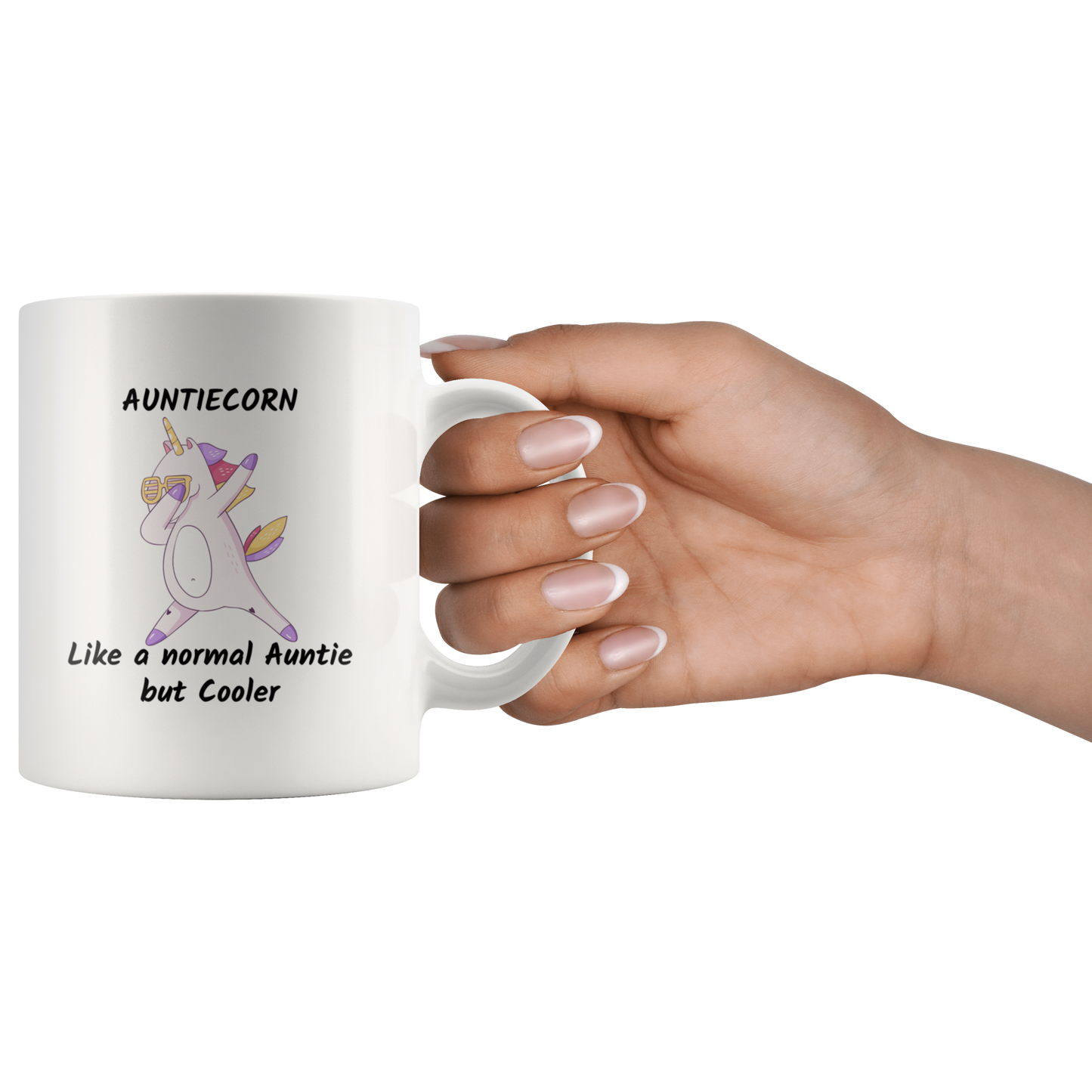 Auntiecorn Coffee mug Unicorn gift for Women Unicorn lover Ceramic funny Custom mug