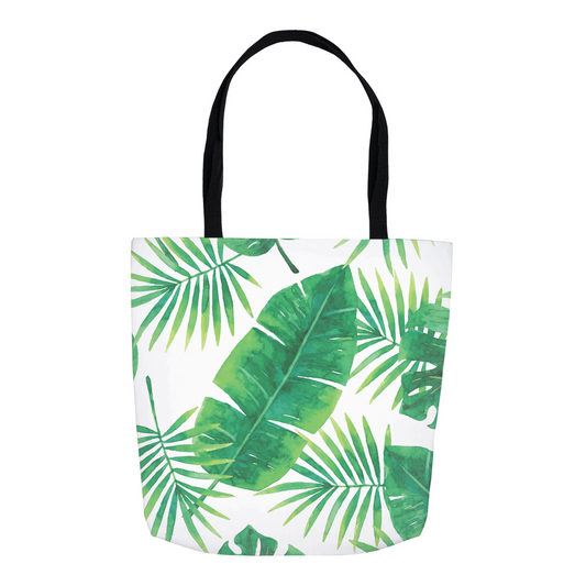 Green Floral Tote Bag, Botanical Tote Bag, Plant Lover Gift, Beach Bag
