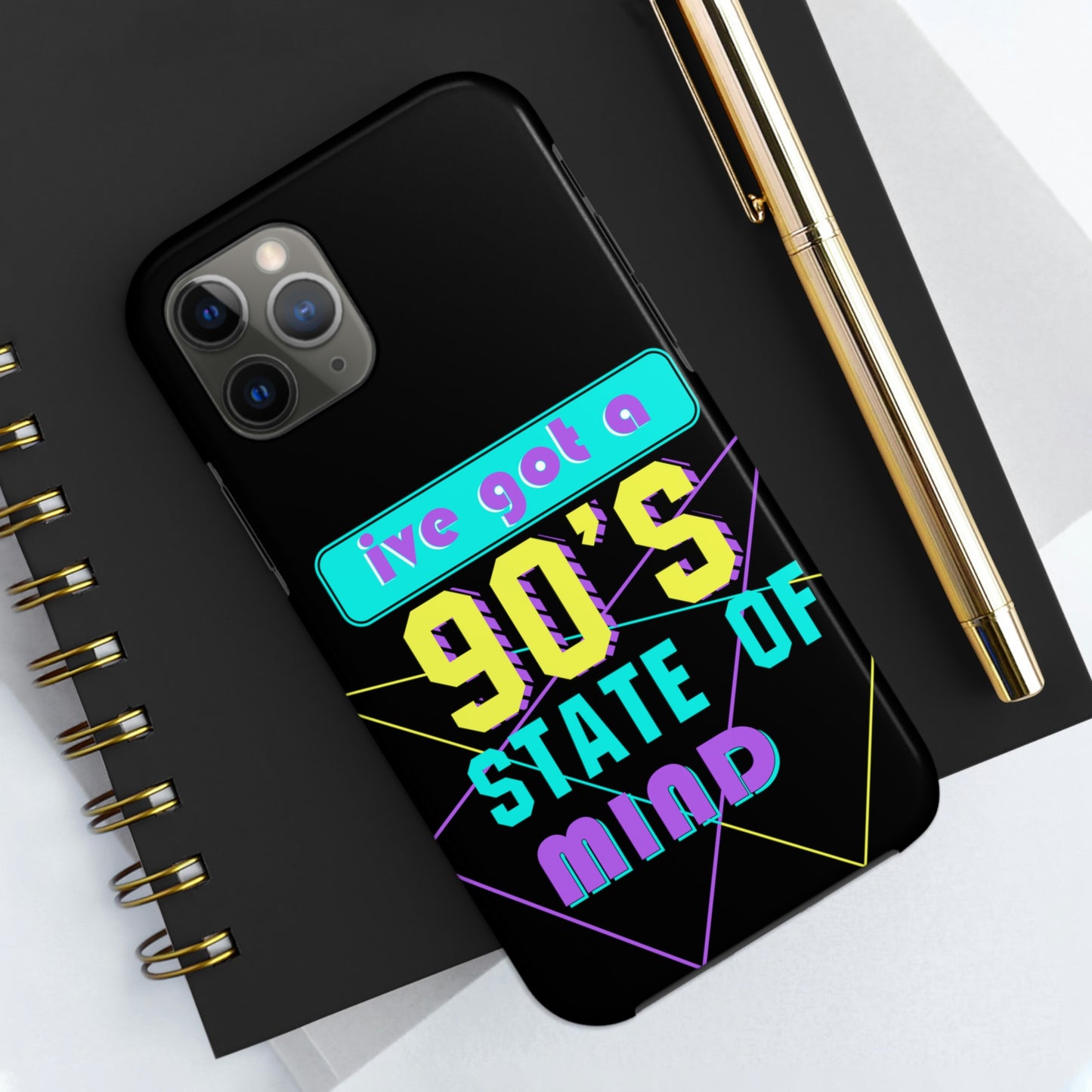 iPhone Case, 90's State of Mind Cell Phone Case, Y2k Aesthetic Phone Case