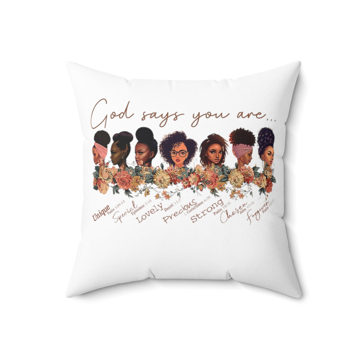 Beautiful Woman Black Woman Throw Pillow, Accent Sofa Cushion Throw Pillow Cover, Decorative Pillow Case,