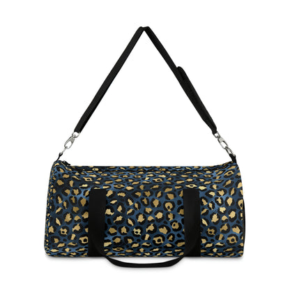 Leopard Print Duffle Bag, Weekender Duffle Bag, Carry-on Travel Overnight Canvas Duffel Bag