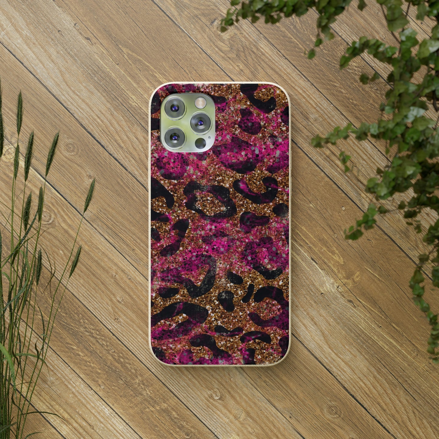 animal print biodegradable phone case