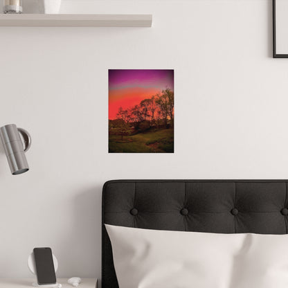 Sunset Poster Art Print, Contemporary Modern Wall Art, Satin Posters (210gsm)