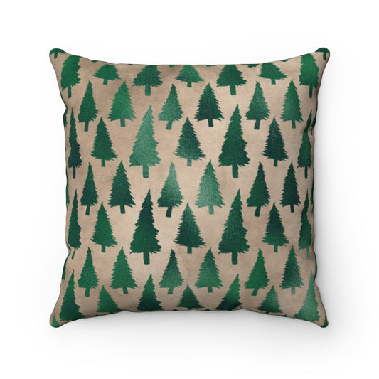 Christmas Throw Pillow, Couch Pillow, Decorative Pillow, Faux Suede Modern Home Decor,