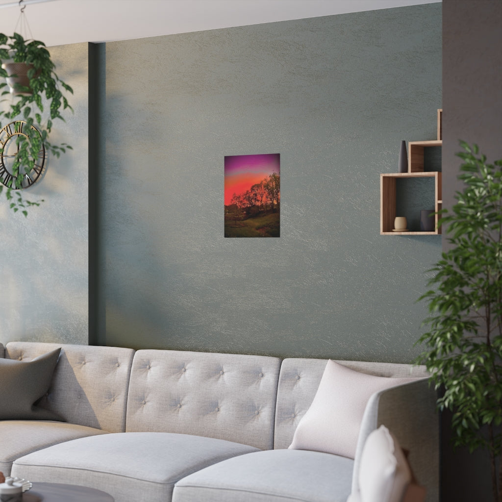 Sunset Poster Art Print, Contemporary Modern Wall Art, Satin Posters (210gsm)