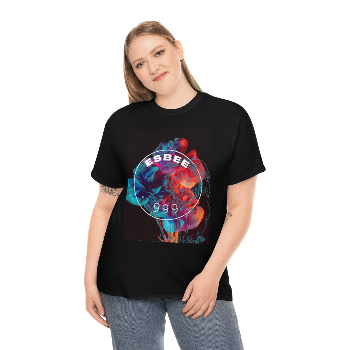 Y2k Abstract Art Graphic Tee Unisex Crewneck Shirt, Streetwear Grunge