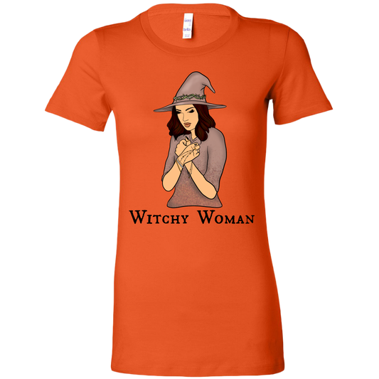 Witchy Woman Tee Shirt Graphic Tee For Women Halloween Shirt Costume Bella Canvas