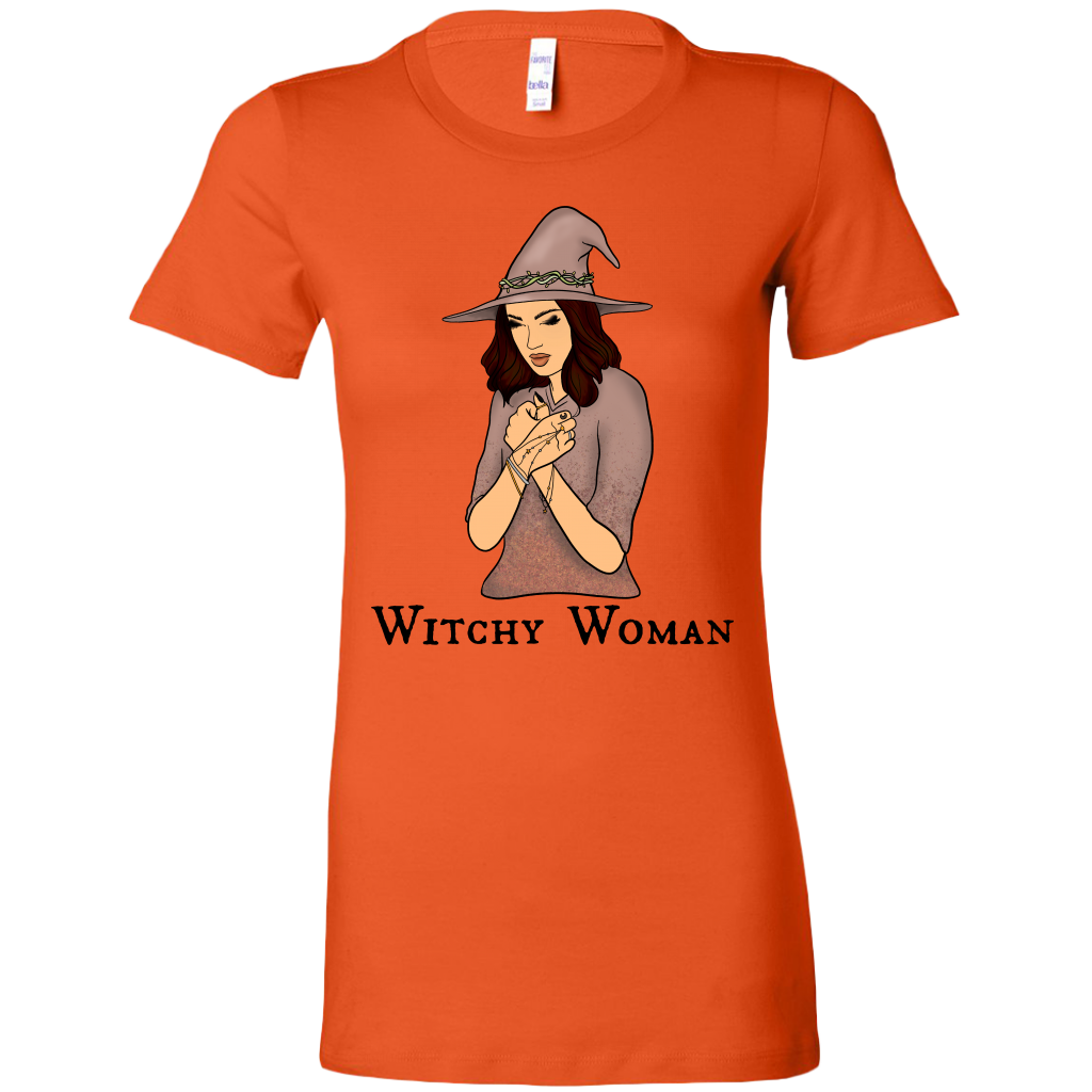 Witchy Woman Tee Shirt Graphic Tee For Women Halloween Shirt Costume Bella Canvas