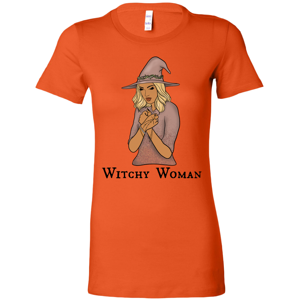 Witchy Woman Tee Shirt Graphic Tee For Women Halloween Shirt Costume Bella Canvas