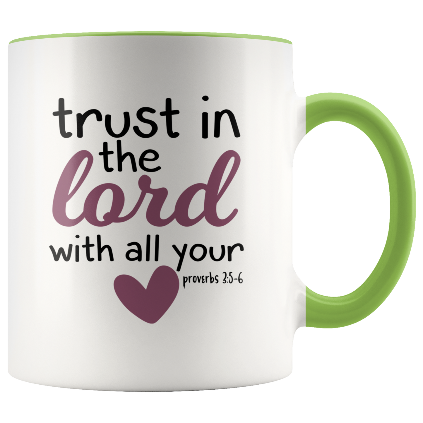 Christian coffee mug gift Trust in the Lord Religious mug Inspirational Faith quote cup