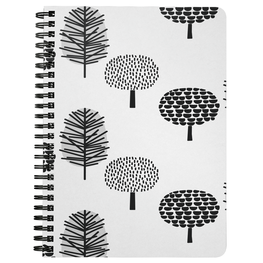 Scandinavian Theme Notebook Journal Diary Daily Journal Lined Spiral Daybook Writers Book