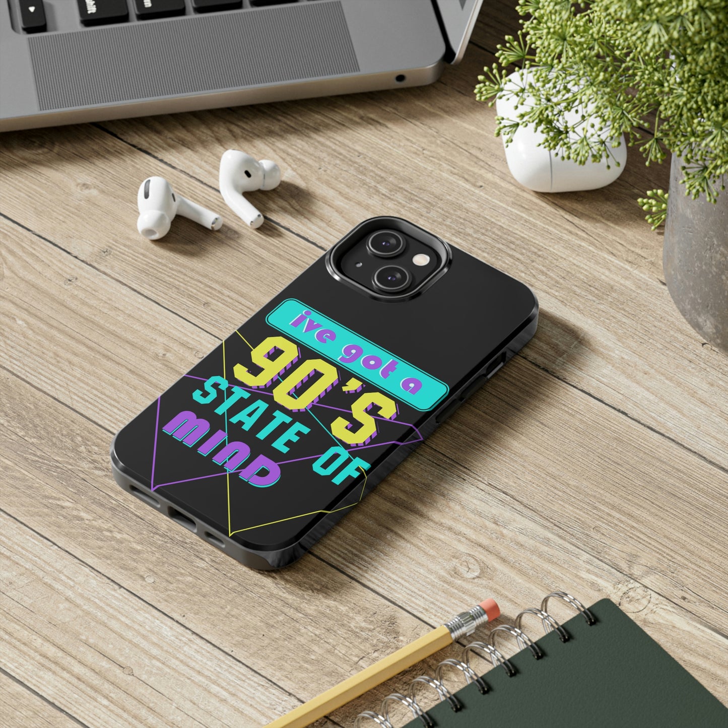 iPhone Case, 90's State of Mind Cell Phone Case, Y2k Aesthetic Phone Case