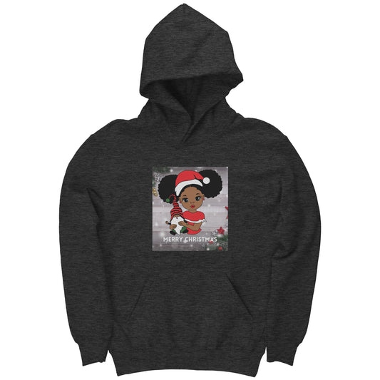 African American Girl Christmas Hoodie Cute Graphic Trendy