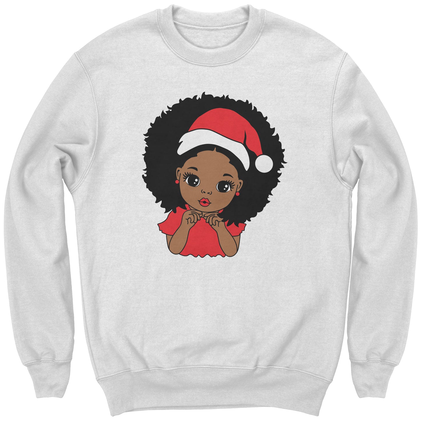 African American Girl Christmas Sweatshirt Cute Trendy